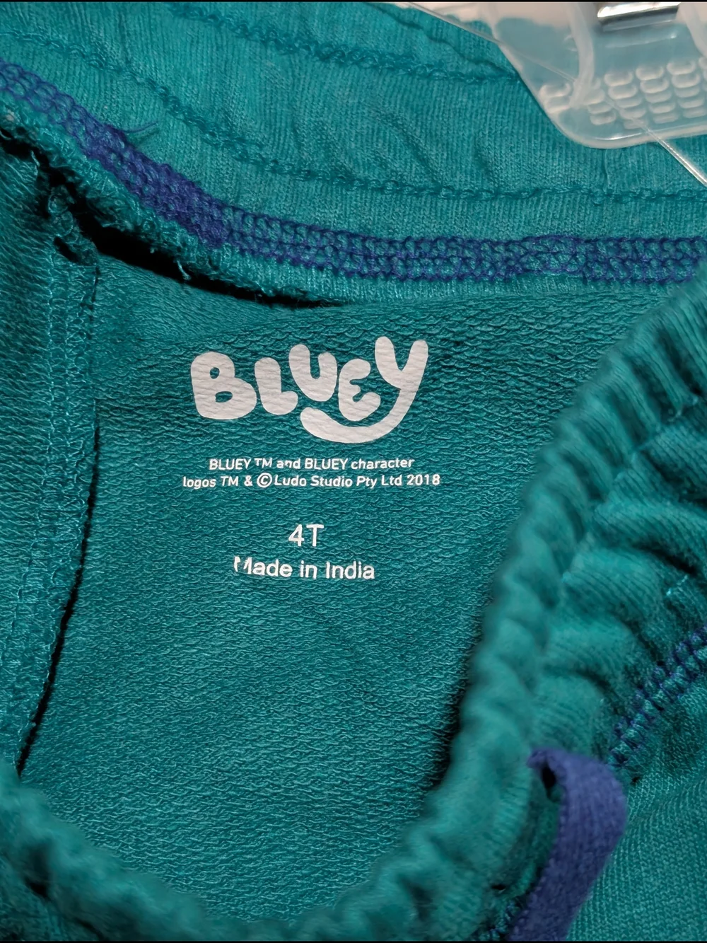 Kids Bluey Teal Short-Sleeve & Shorts set W/Playful Bluey Graphic